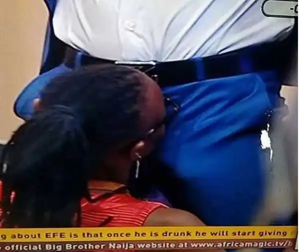 Big Brother Naija Housemate, Efe Suffers Strong Erection Amid Near Bl*wjob Activity (Photo)